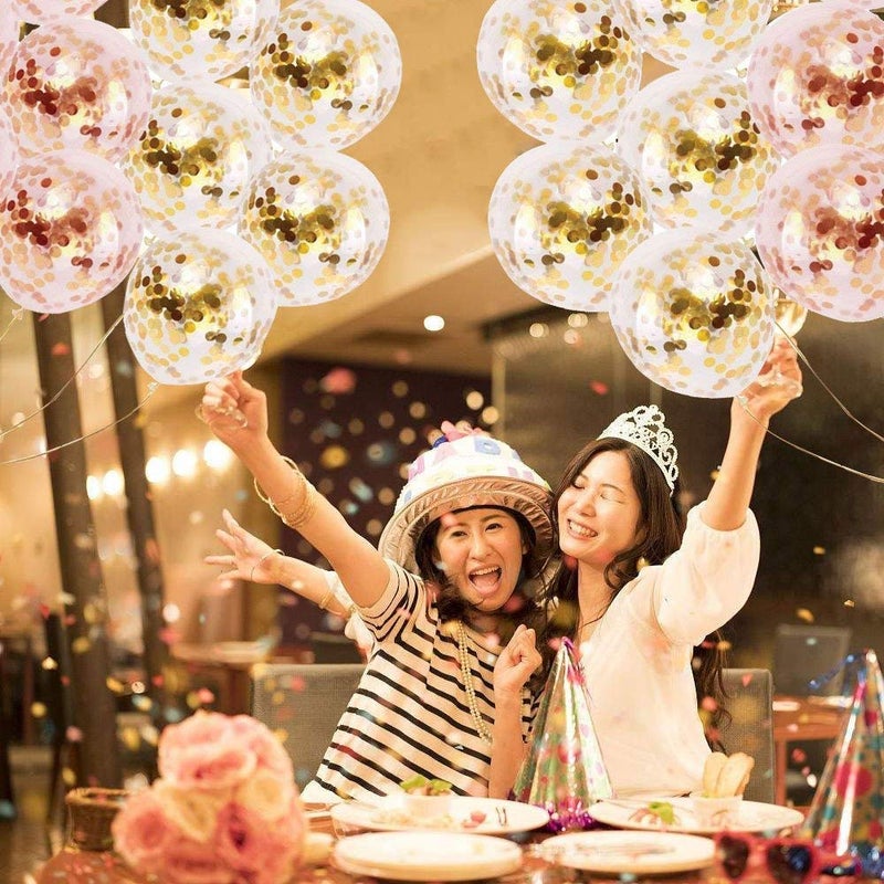 Anzmtosn 40 Pack Unicorn Latex Balloons For Arch Kit Column Garlands Banner Helium Confetti Balloons for Happy Birthday Party Wedding Celebrations Gold Rose Bulk Cute Party Decoration Supplies (12 Inch) - Image 4